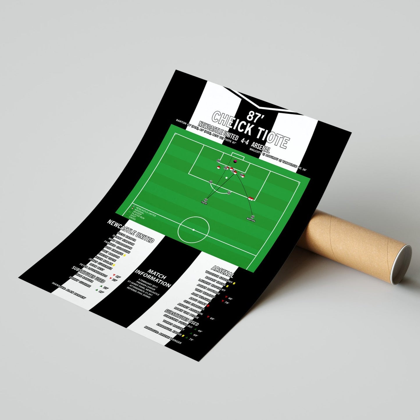 Cheick Tiote Goal – Newcastle United vs Arsenal – Premier League 2011