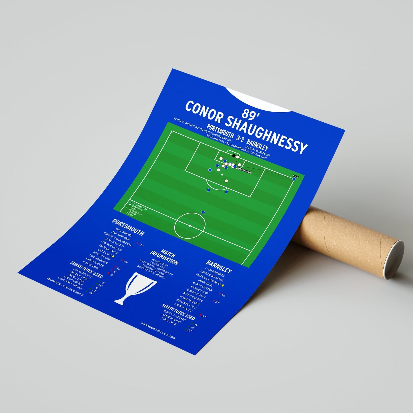 Conor Shaughnessy Goal – Portsmouth vs Barnsley – League One 2024