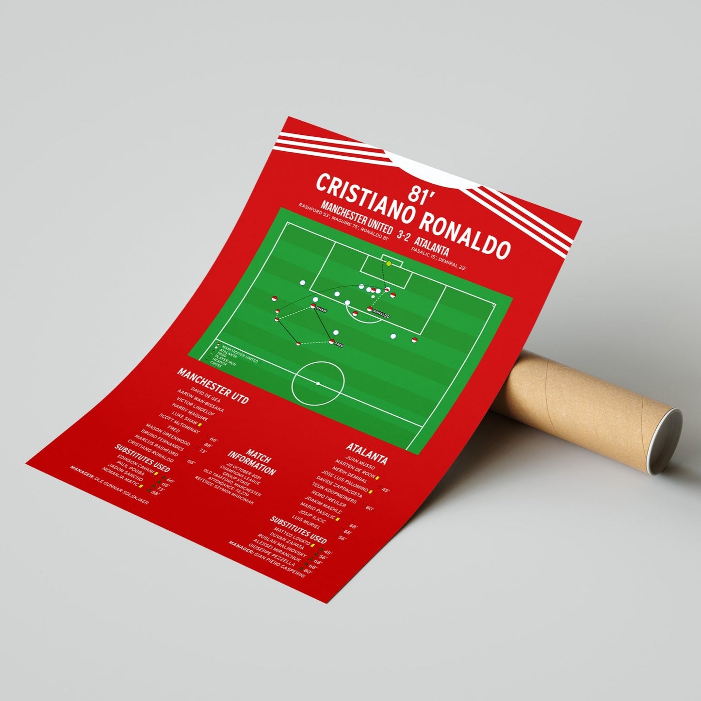 Cristiano Ronaldo Goal – Manchester United vs Atalanta – Champions League 2021