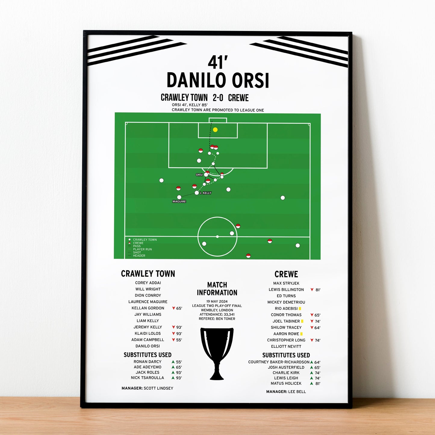 Danilo Orsi Goal – Crawley Town vs Crewe – League Two Play-Off Final 2024