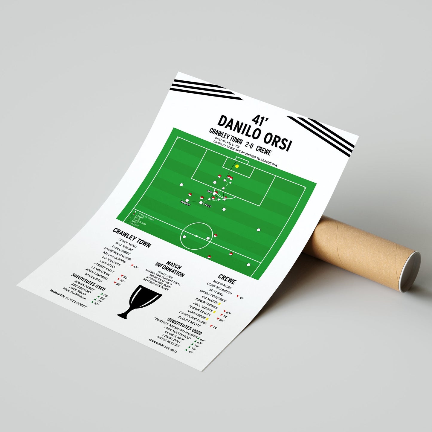 Danilo Orsi Goal – Crawley Town vs Crewe – League Two Play-Off Final 2024