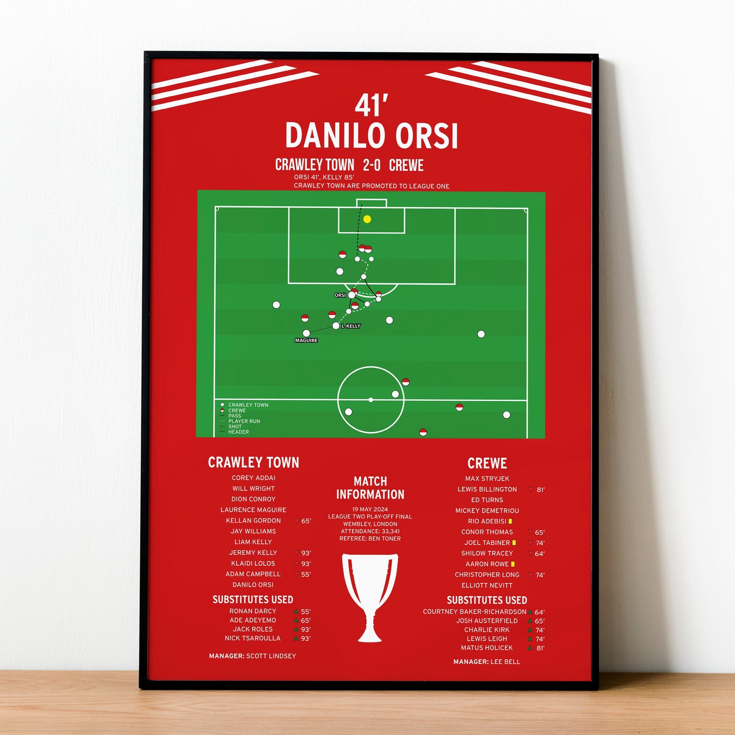 Danilo Orsi Goal – Crawley Town vs Crewe – League Two Play-Off Final 2024