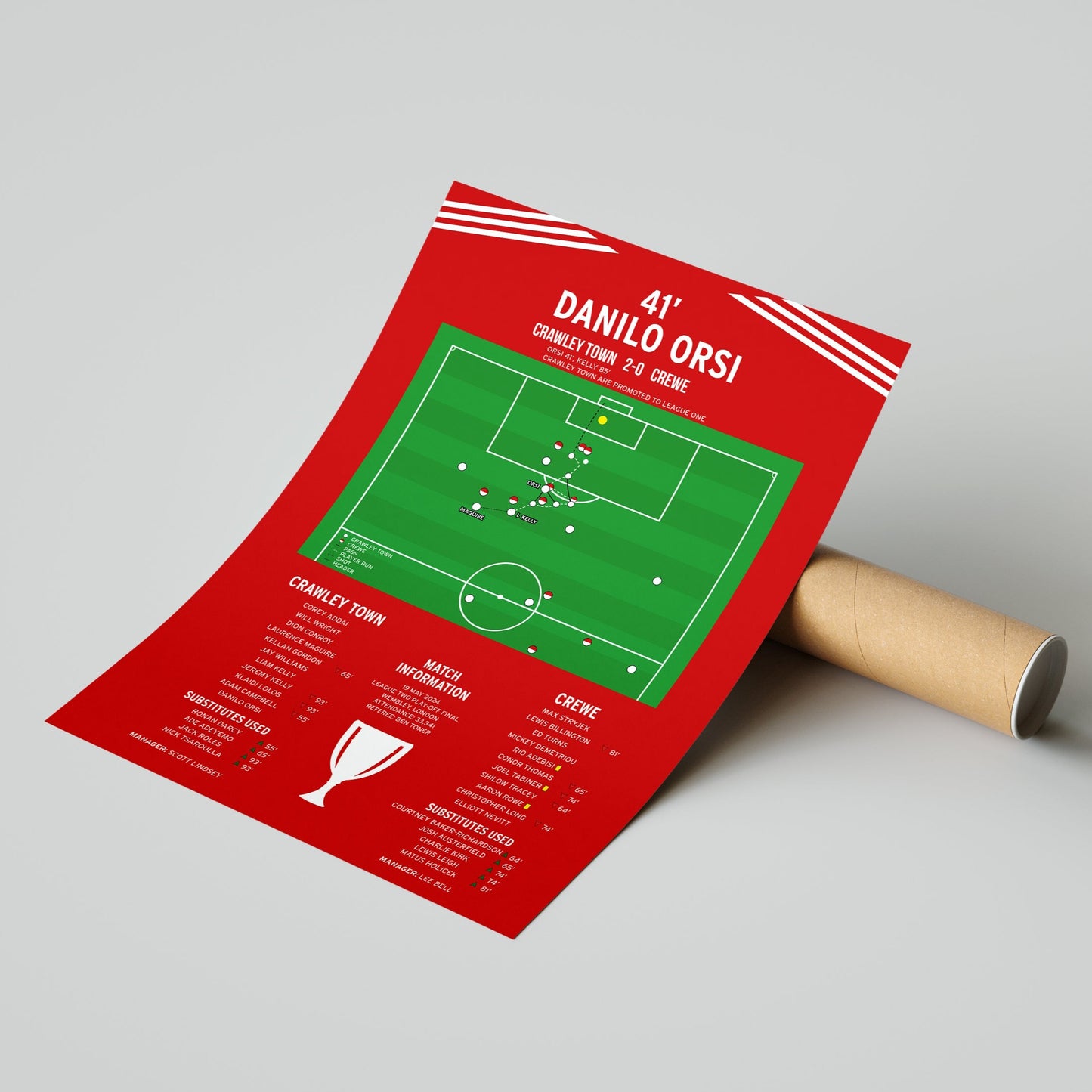 Danilo Orsi Goal – Crawley Town vs Crewe – League Two Play-Off Final 2024