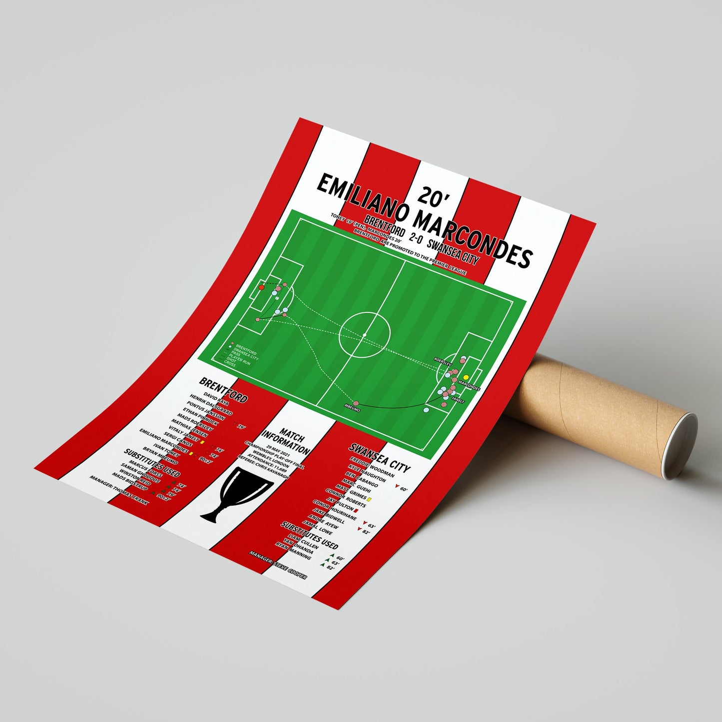 Emiliano Marcondes Goal – Brentford vs Swansea City – Championship Play-Off Final 2021