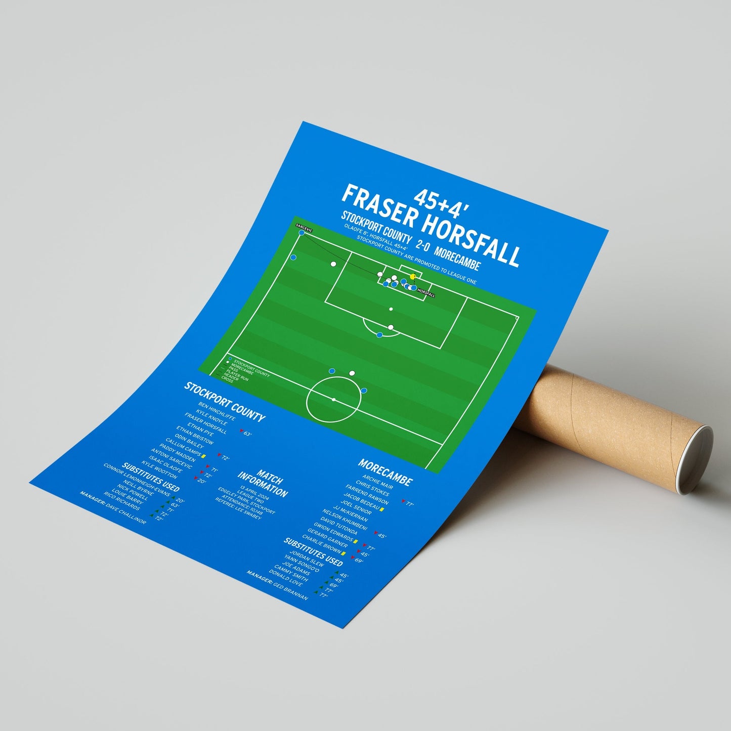 Fraser Horsfall Goal – Stockport County vs Morecambe – League Two 2024