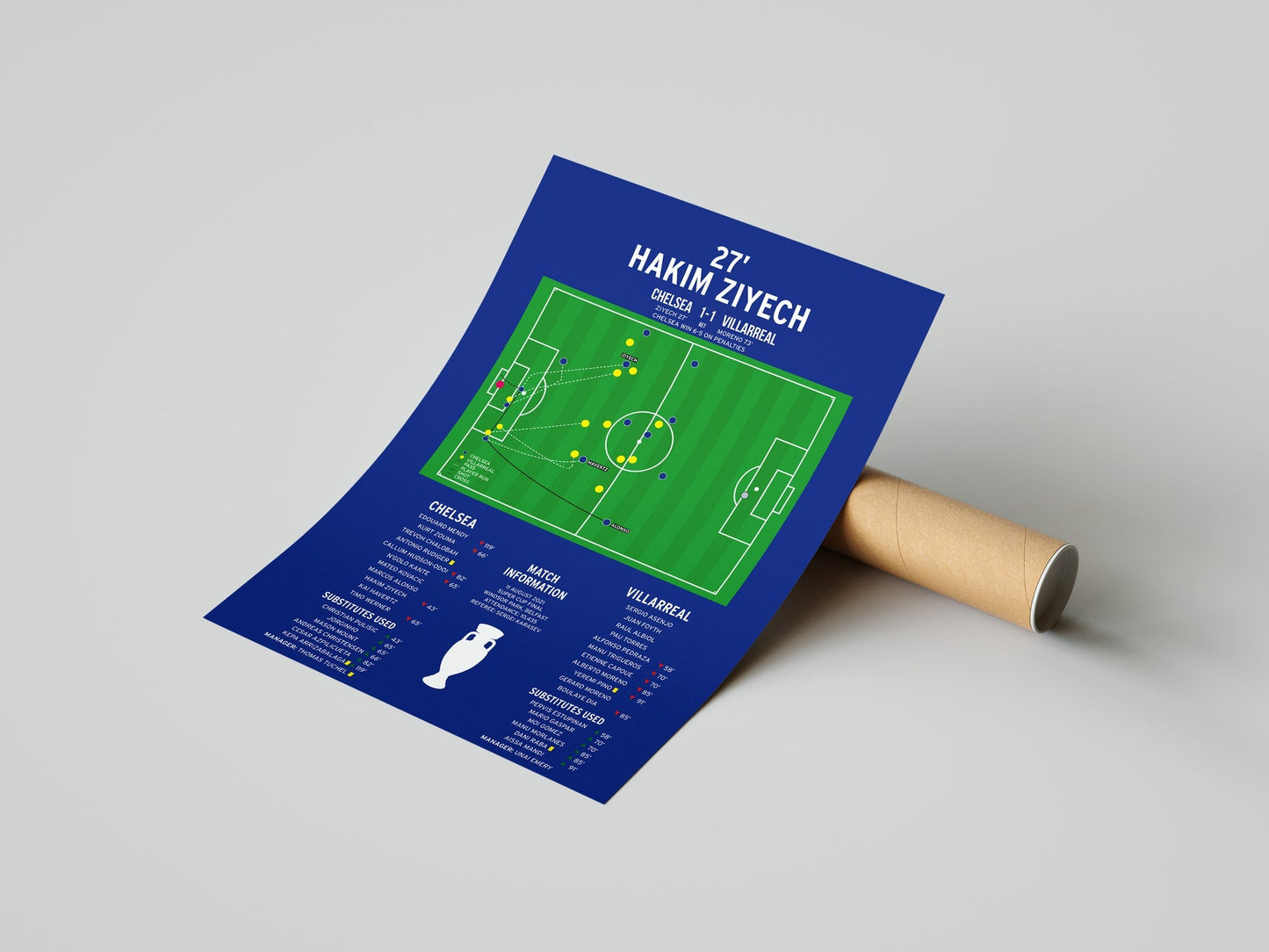 Hakim Ziyech Goal – Chelsea vs Villarreal – Super Cup 2021