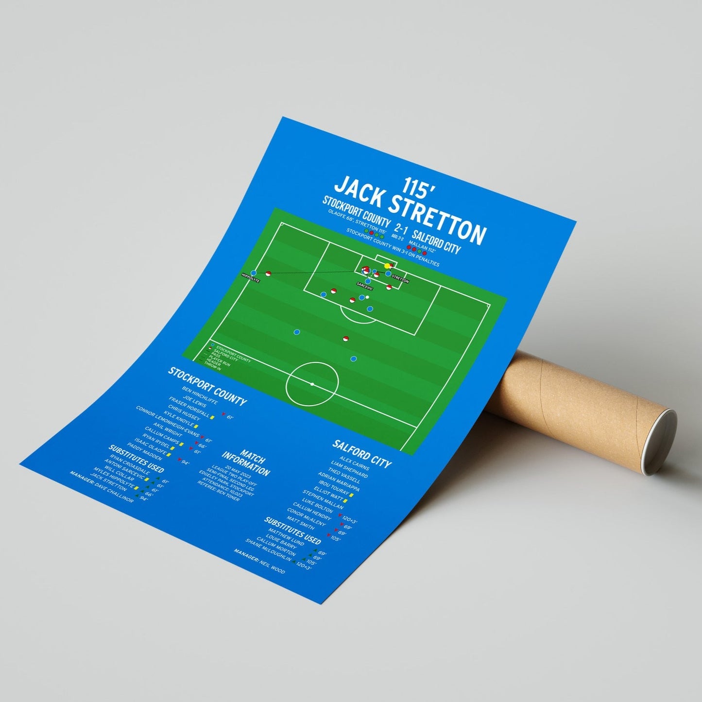 Jack Stretton Goal – Stockport County vs Salford City – League Two Play-Offs 2023