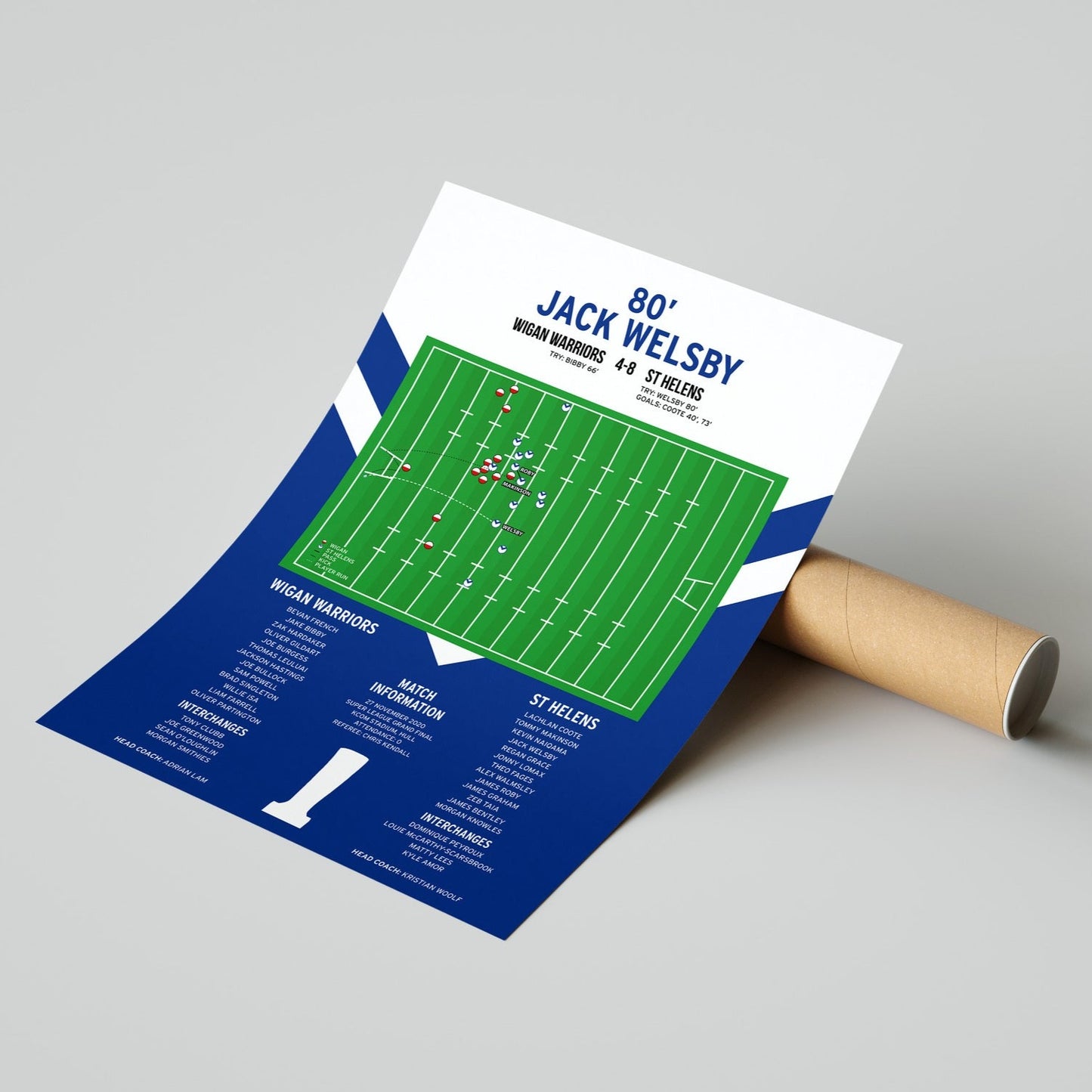 Jack Welsby Try – St Helens vs Wigan Warriors – Super League Grand Final 2020