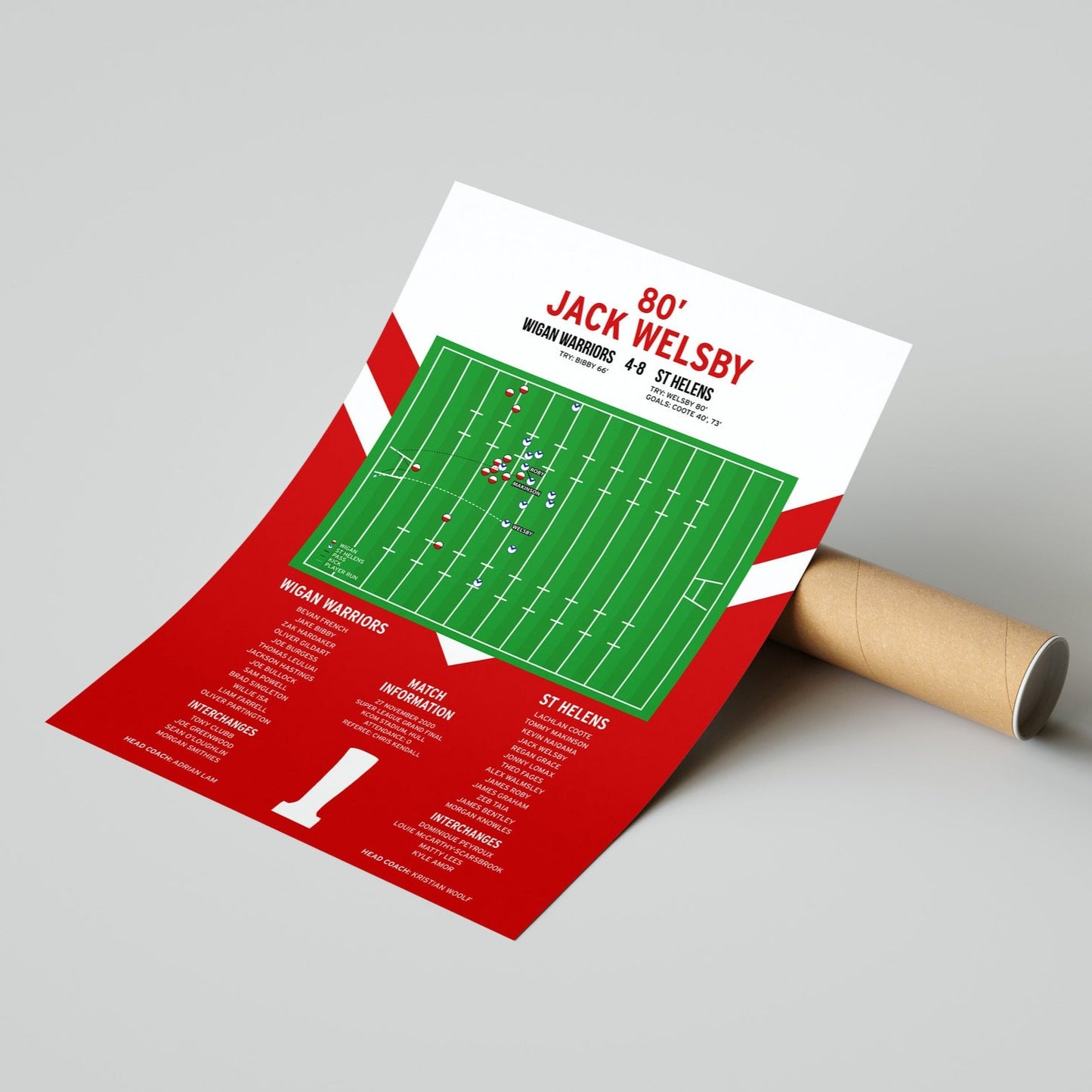 Jack Welsby Try – St Helens vs Wigan Warriors – Super League Grand Final 2020