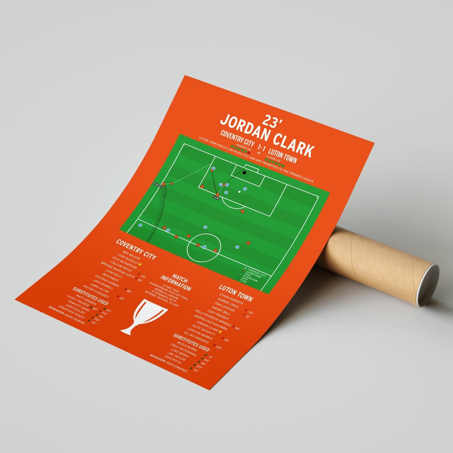 Jordan Clark Goal – Coventry City vs Luton Town – Championship Play-Off Final 2023