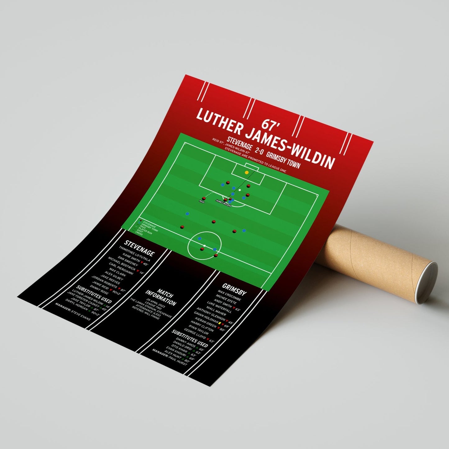 Luther James-Wildin Goal – Stevenage vs Grimsby Town – League Two 2023