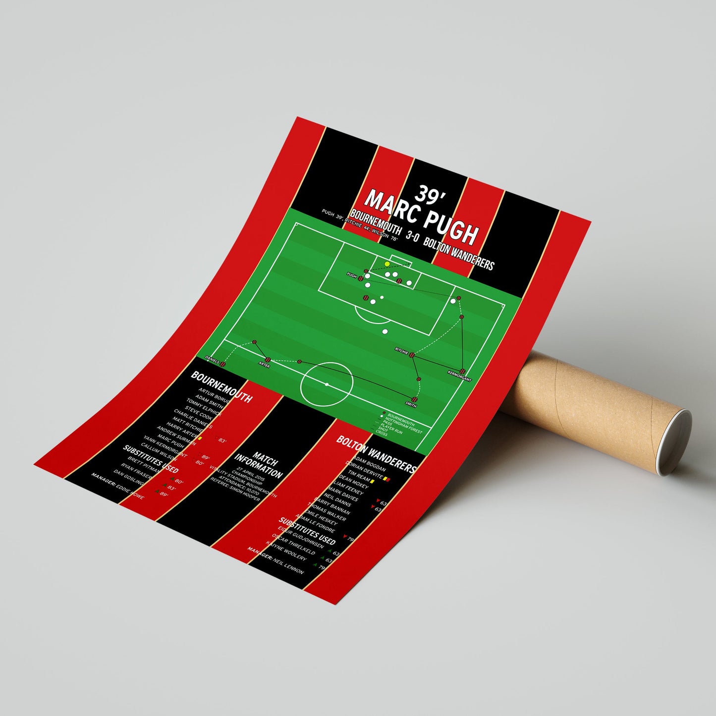 Marc Pugh Goal – Bournemouth vs Bolton Wanderers – Championship 2015