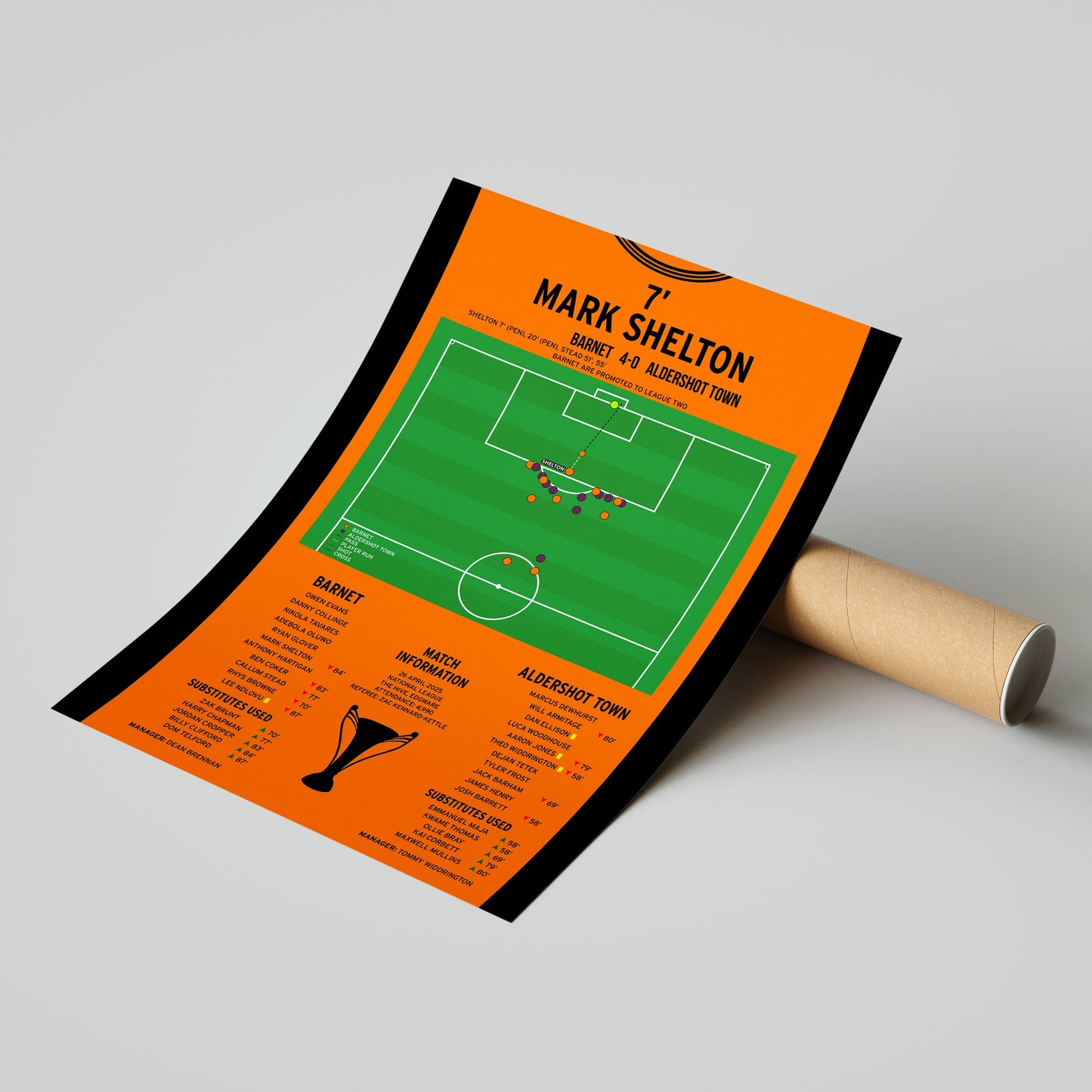 Mark Shelton Goal – Barnet vs Aldershot Town – National League 2025