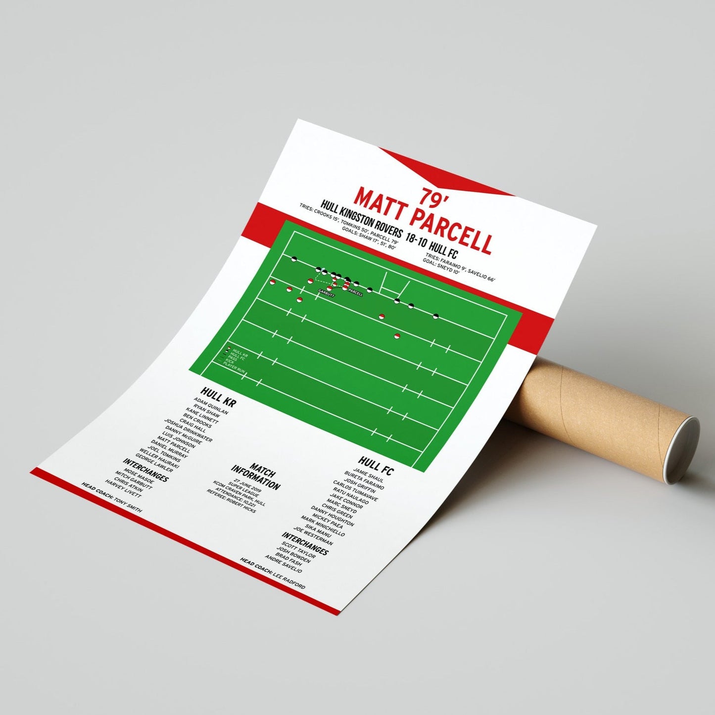 Matt Parcell Try – Hull Kingston Rovers vs Hull FC – Super League 2019