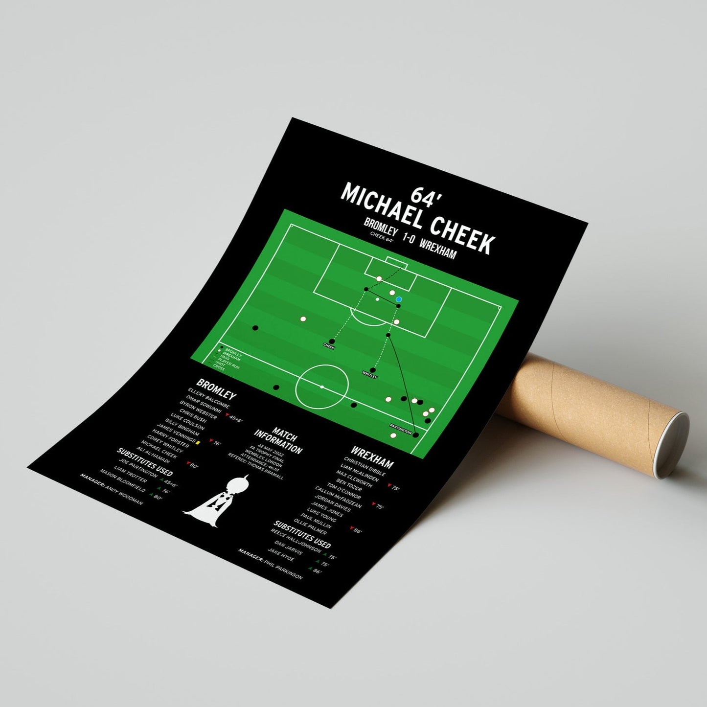 Michael Cheek Goal – Bromley vs Wrexham – FA Trophy 2022