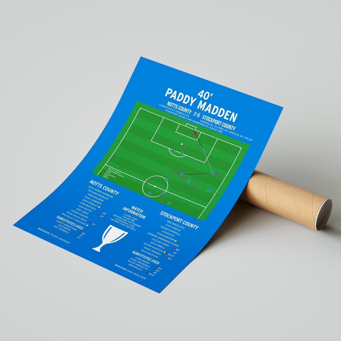 Paddy Madden Goal – Notts County vs Stockport County – League Two 2024