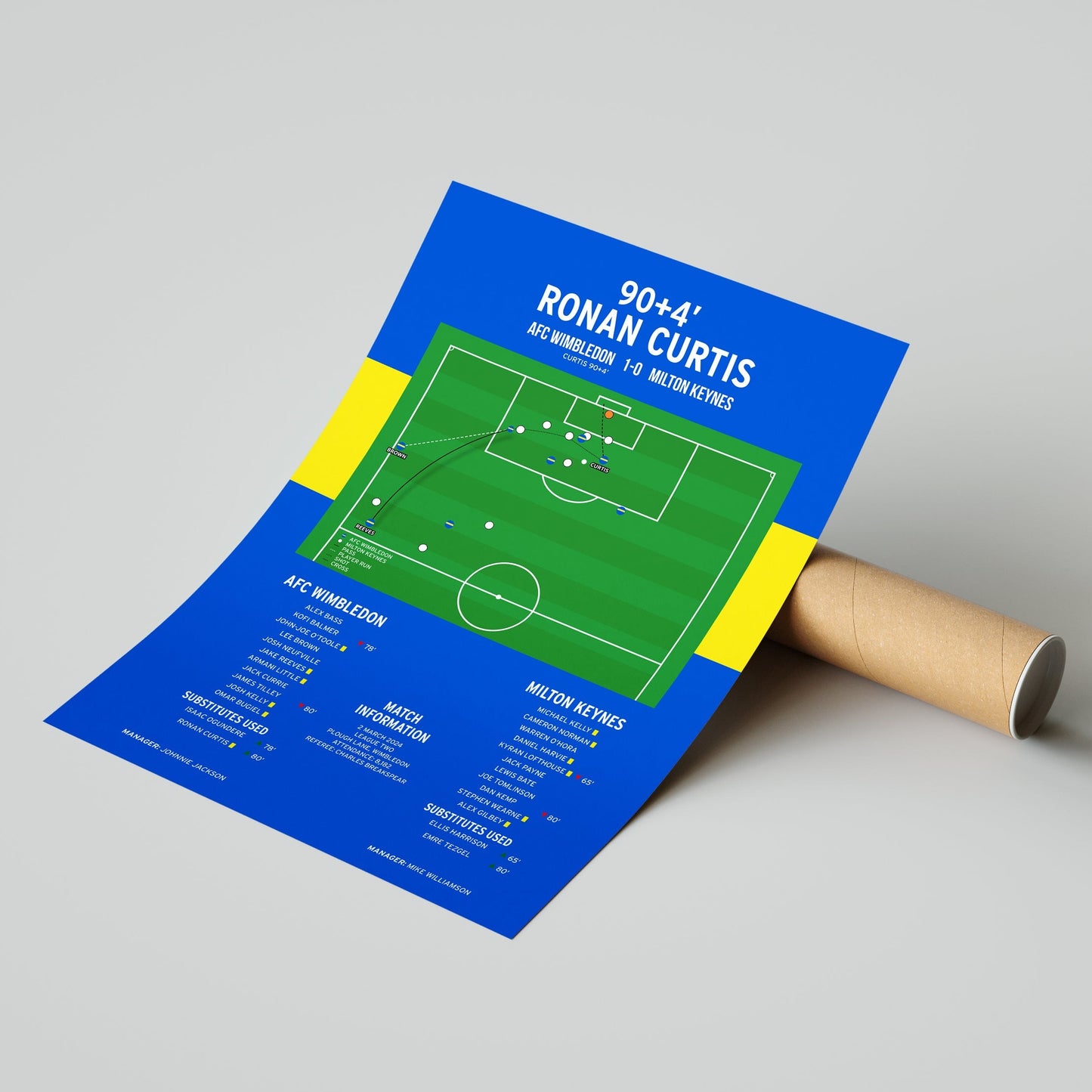 Ronan Curtis Goal – AFC Wimbledon vs Milton Keynes – League Two 2024