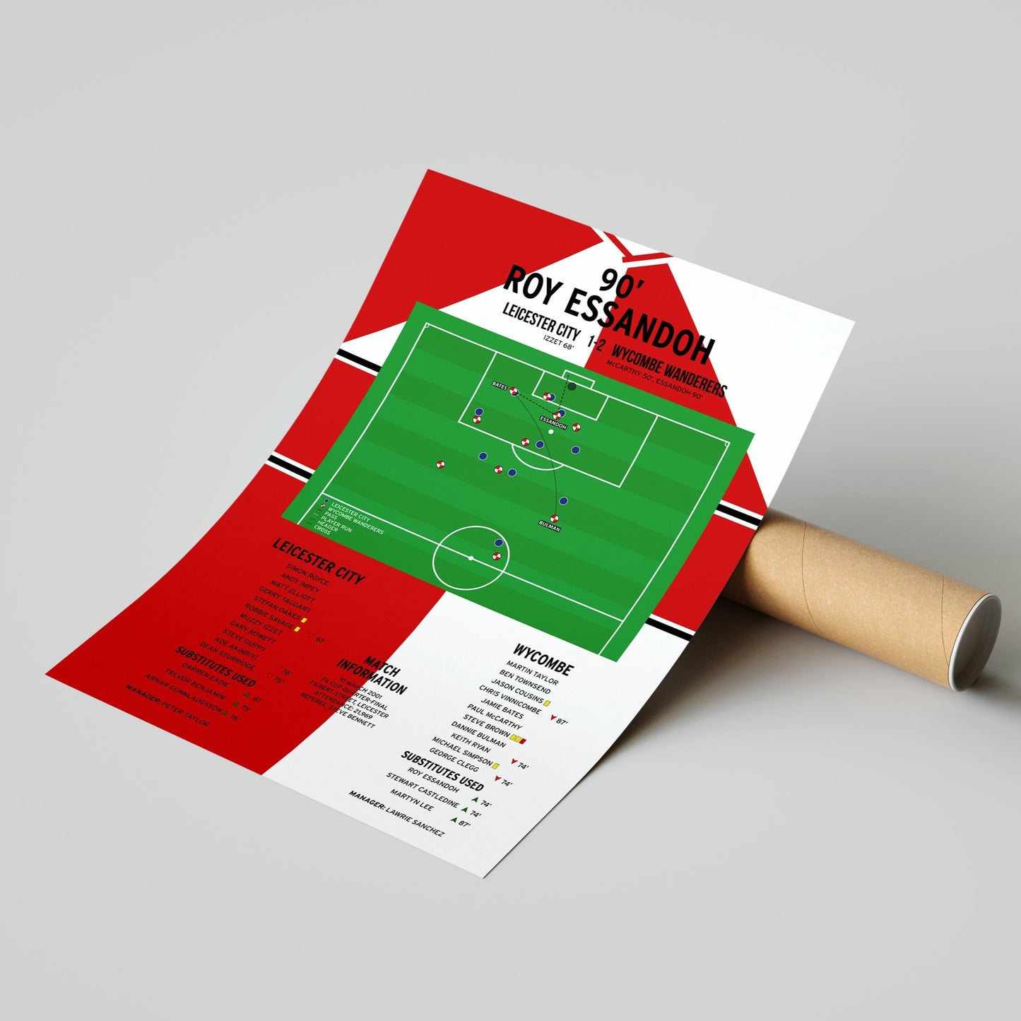 Roy Essandoh Goal - Leicester vs Wycombe - FA Cup 2001