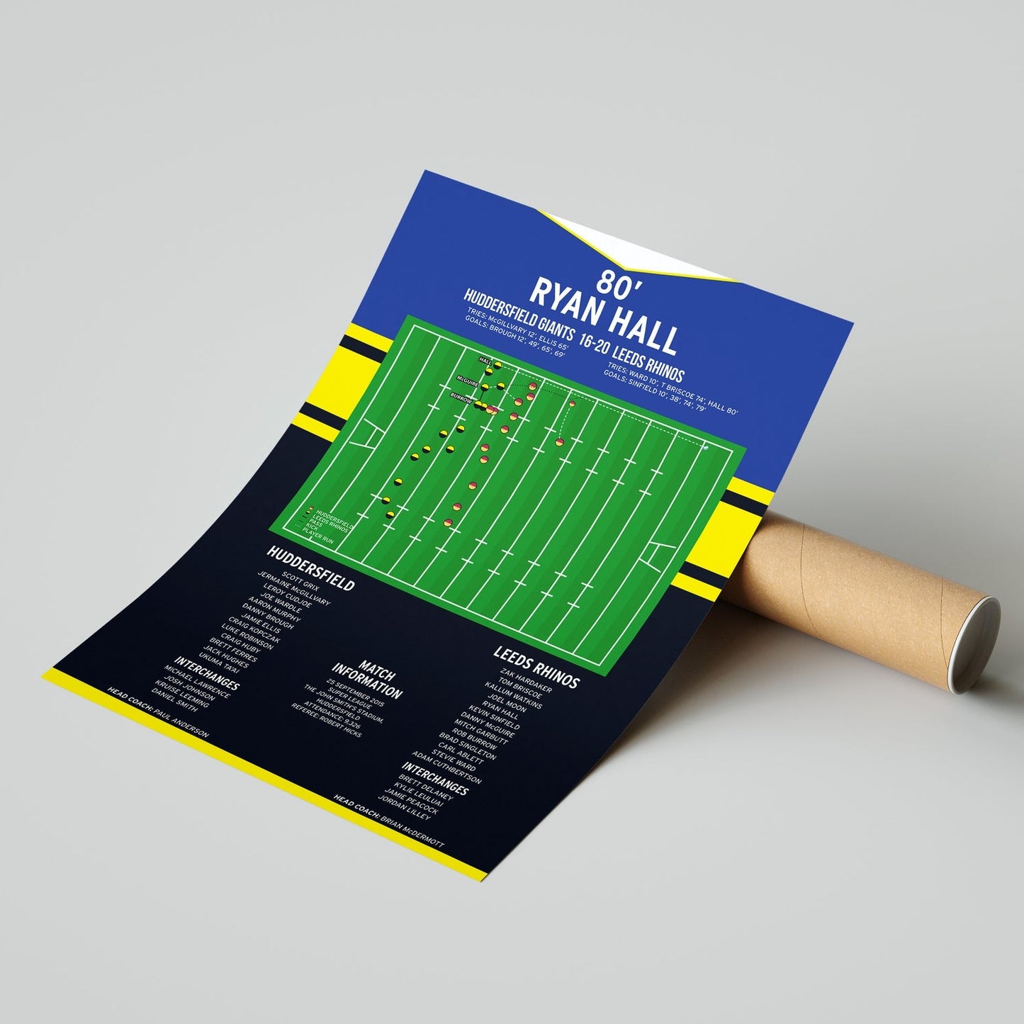 Ryan Hall Try – Leeds Rhinos vs Huddersfield Giants – Super League 2015