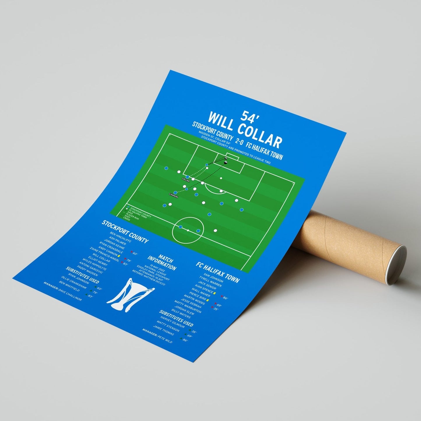 Will Collar Goal – Stockport County vs FC Halifax Town – National League 2022
