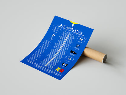AFC Wimbledon 2024-25 League Two Play-Off Winning Poster