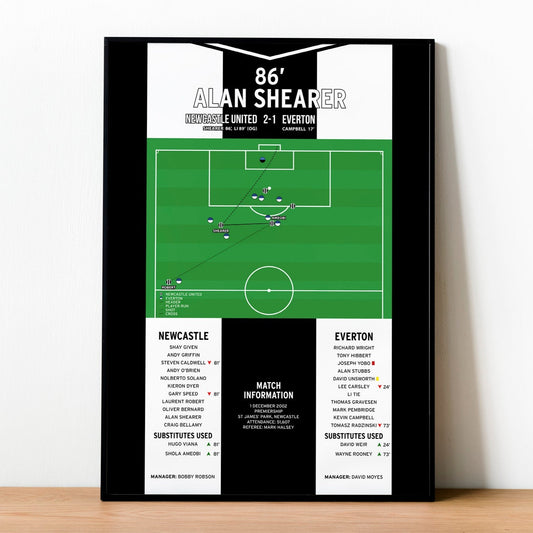 Alan Shearer Goal – Newcastle United vs Everton – Premiership 2002