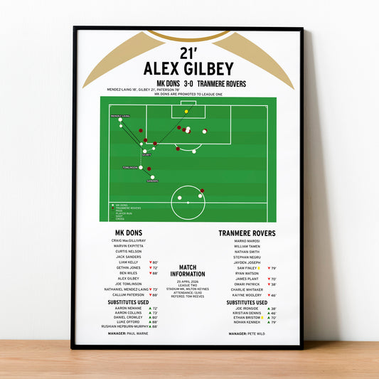 Alex Gilbey Goal – MK Dons vs Tranmere Rovers – League Two 2026