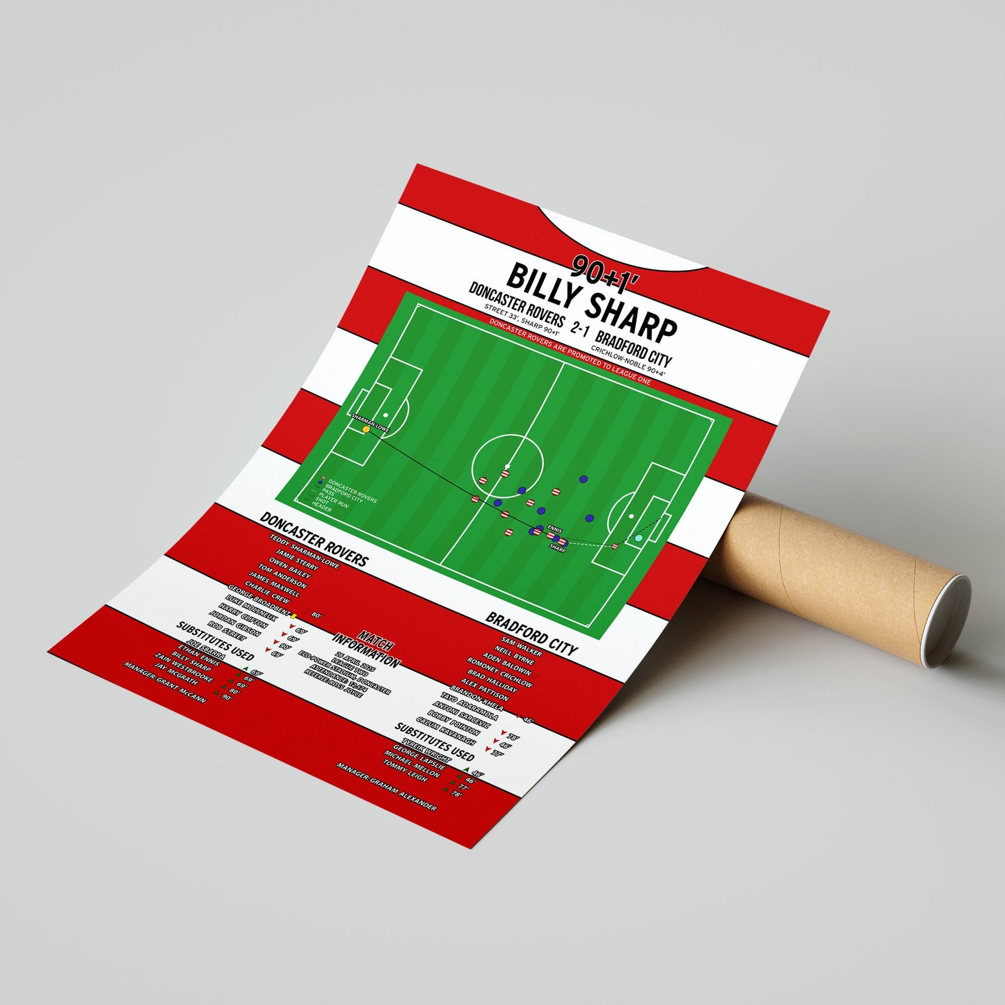 Billy Sharp Goal – Doncaster Rovers vs Bradford City – League Two 2025