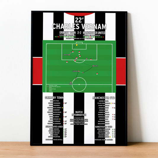 Charles Vernam Goal – Grimsby Town vs Manchester United – Carabao Cup 2025
