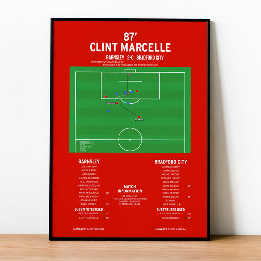 Clint Marcelle Goal – Barnsley vs Bradford City – Football League First Division 1997