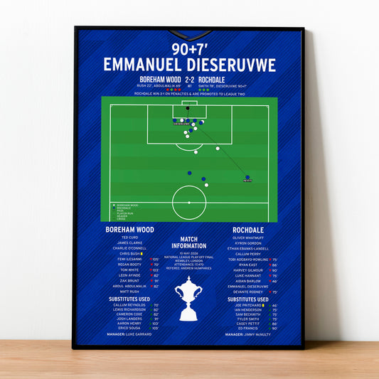 Emmanuel Dieseruvwe Goal – Boreham Wood vs Rochdale – National League Play-Off Final 2026