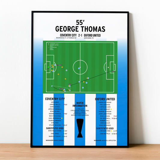 George Thomas Goal – Coventry City vs Oxford United – Checkatrade Trophy Final 2017