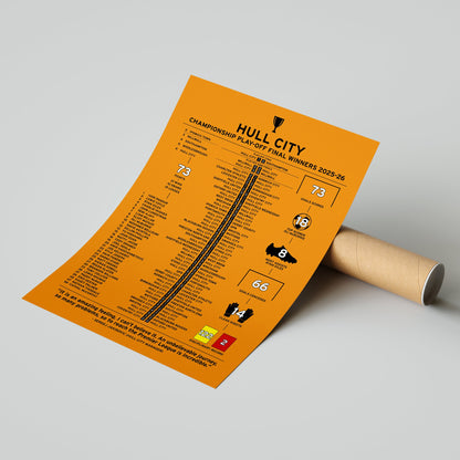 Hull City 2025-26 Championship Play-Off Winning Poster