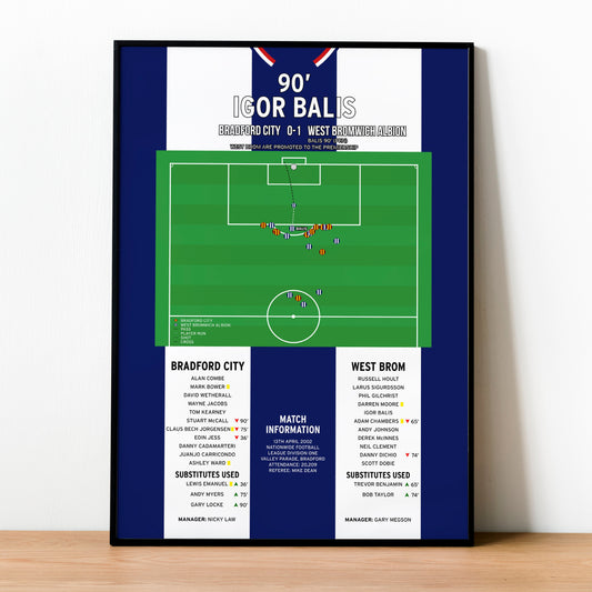 Igor Balis Goal – Bradford City vs West Brom – Football League Division One 2002