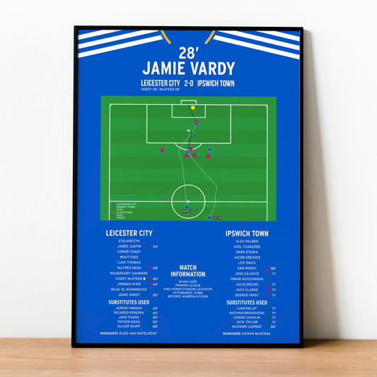 Jamie Vardy Goal – Leicester City vs Ipswich Town – Premier League 2025