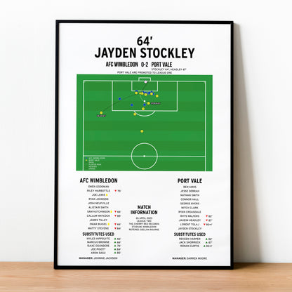 Jayden Stockley Goal – AFC Wimbledon vs Port Vale – League Two 2025
