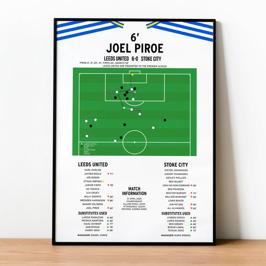 Joel Piroe Goal – Leeds United vs Stoke City – Championship 2025