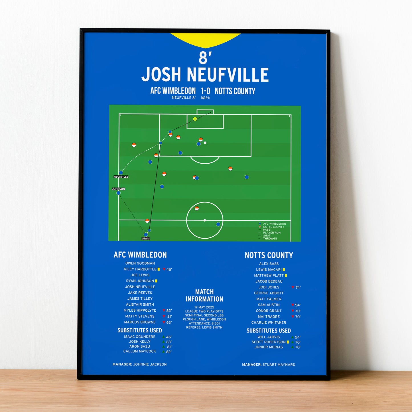Josh Neufville Goal – AFC Wimbledon vs Notts County – League Two Play-Offs 2025