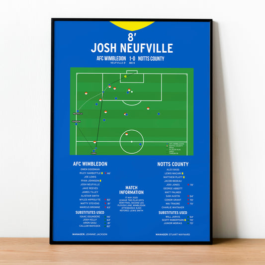 Josh Neufville Goal – AFC Wimbledon vs Notts County – League Two Play-Offs 2025