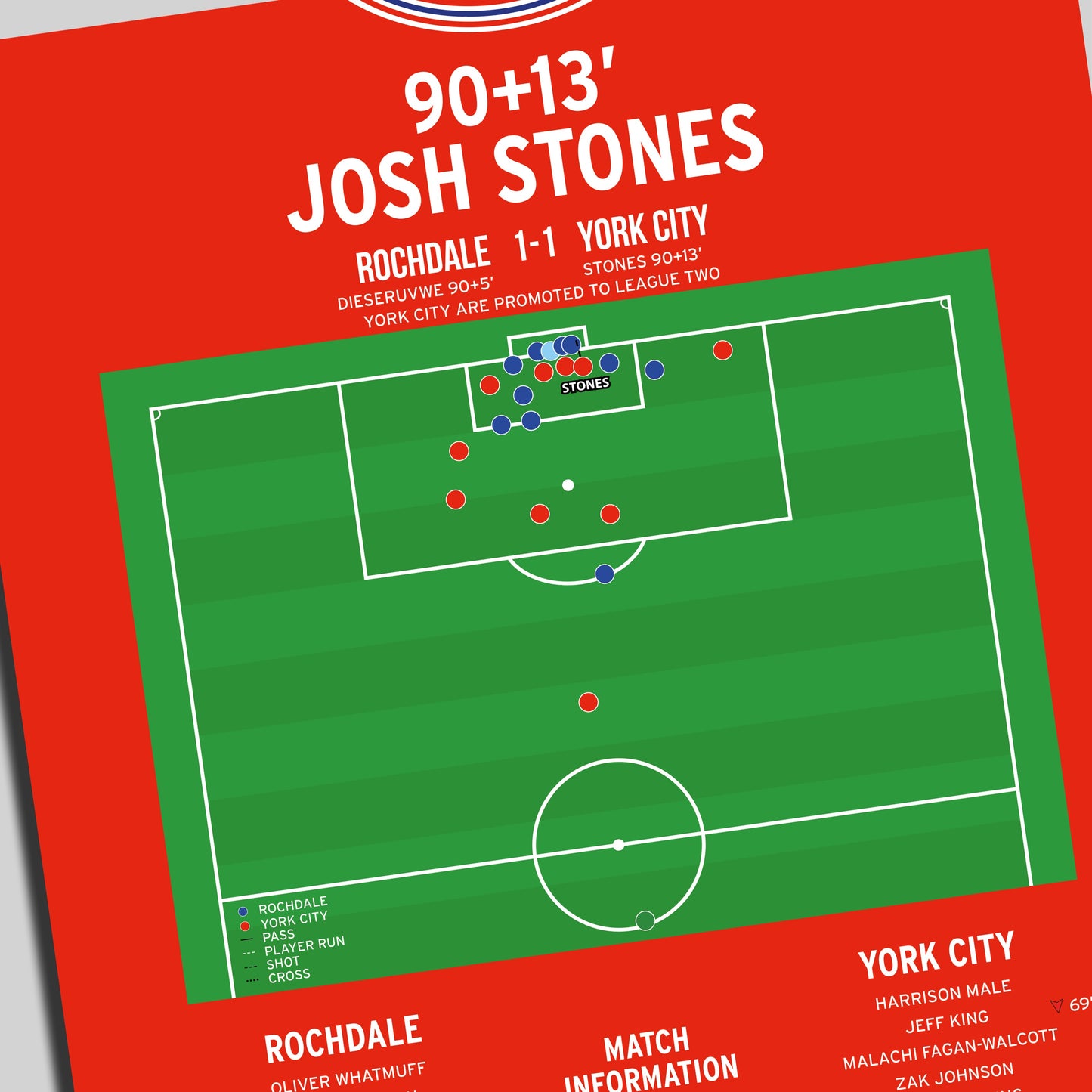 Josh Stones Goal – Rochdale vs York City – National League 2026