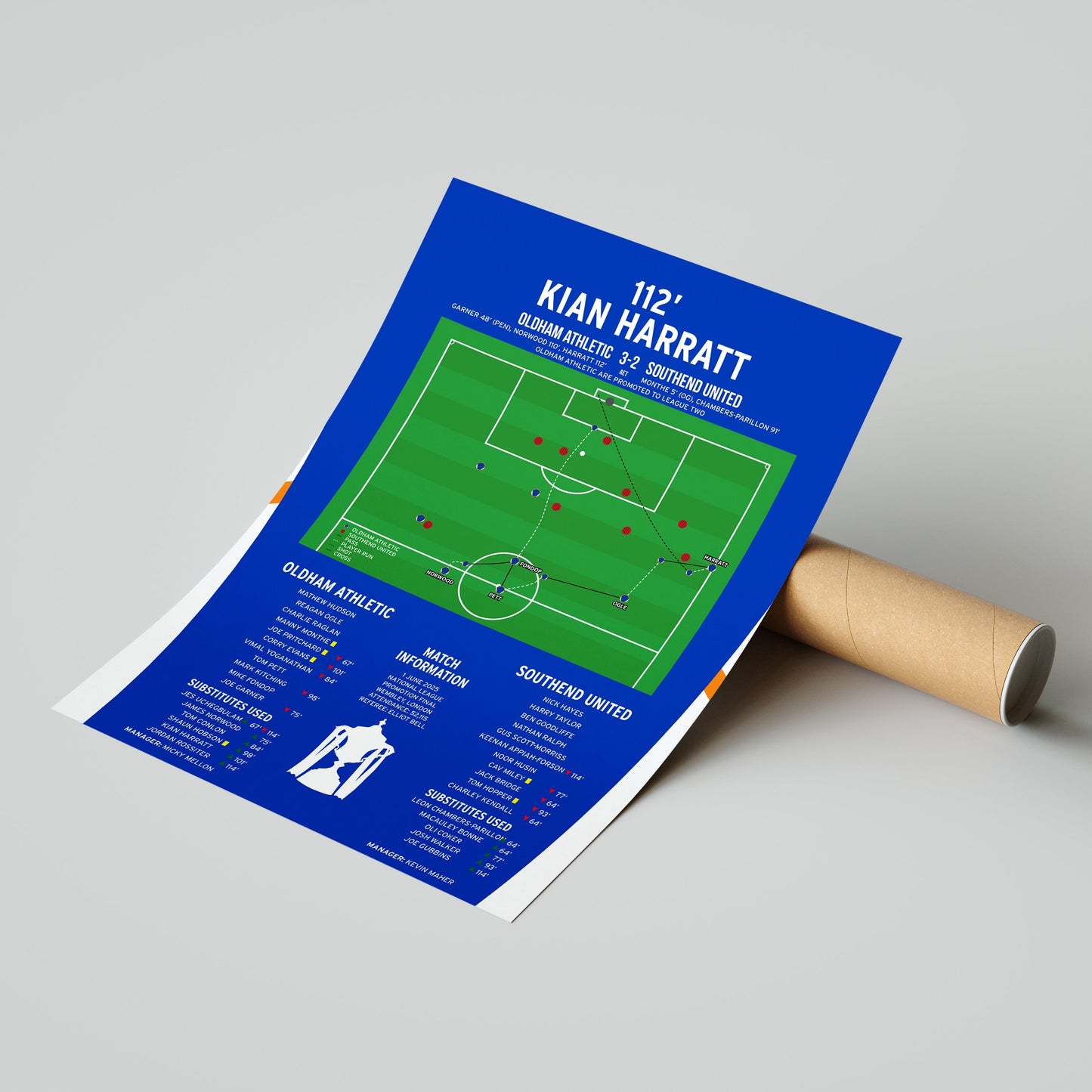 Kian Harratt Goal - Oldham Athletic vs Southend United - National League Promotion Final 2025