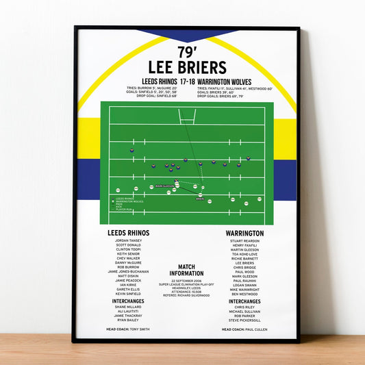 Lee Briers Drop Goal – Leeds Rhinos vs Warrington Wolves – Super League Elimination Play Off 2006