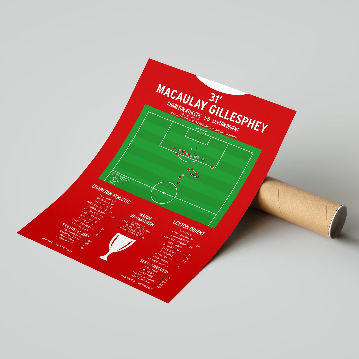Macaulay Gillesphey Goal – Charlton Athletic vs Leyton Orient – League One Play-Off Final 2025