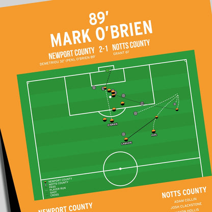 Mark O'Brien Goal – Newport County vs Notts County – League Two 2017