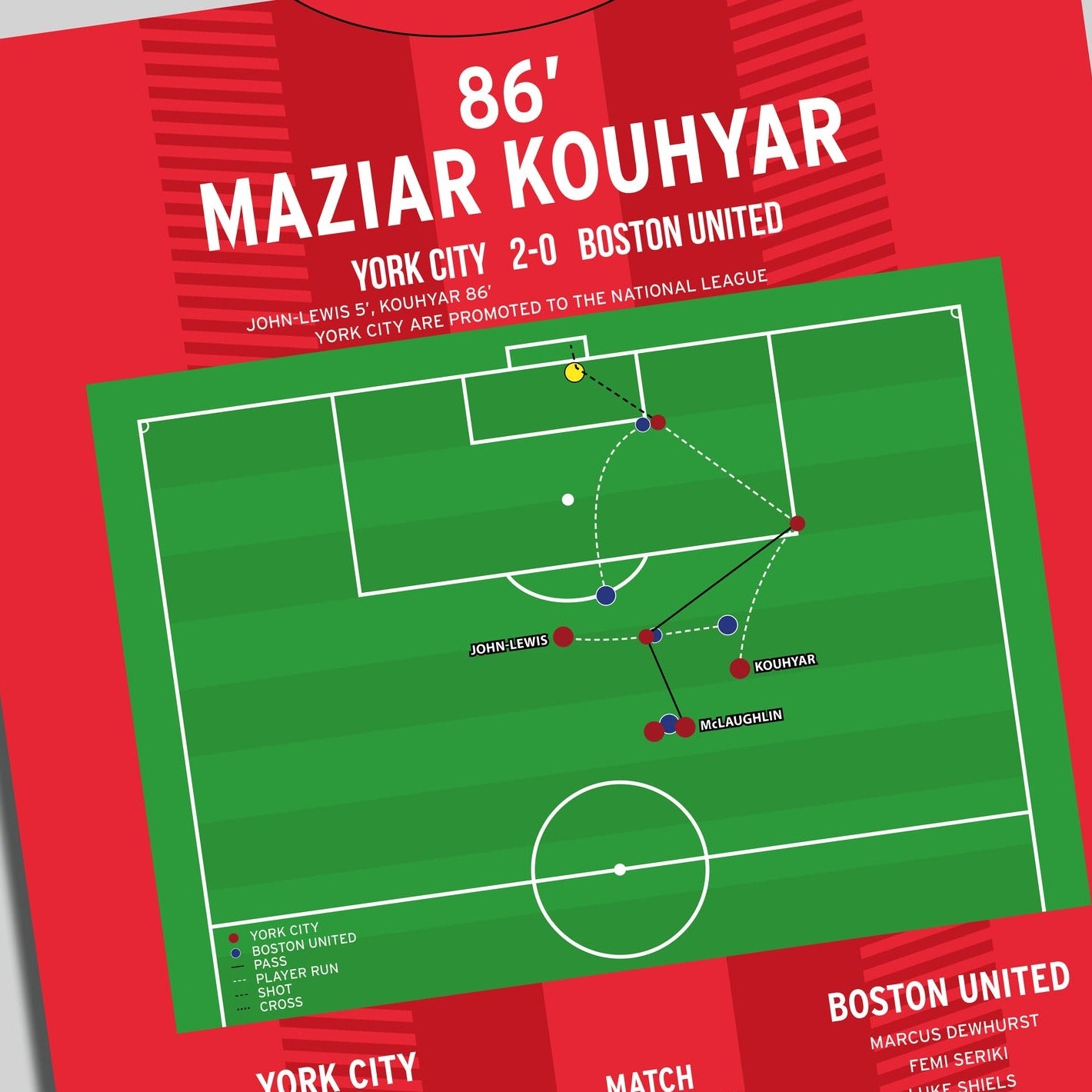 Maziar Kouhyar Goal – York City vs Boston United – National League North Play-Off Final 2022