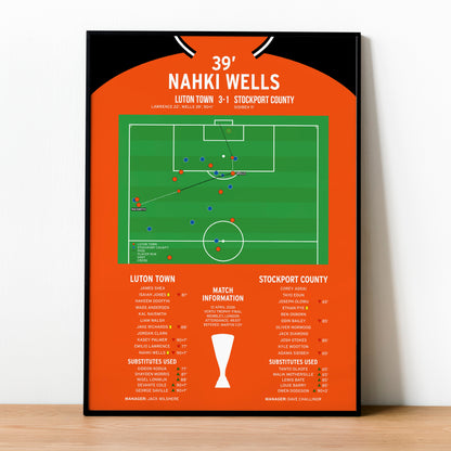 Nahki Wells Goal – Luton Town vs Stockport County – Vertu Trophy Final 2026
