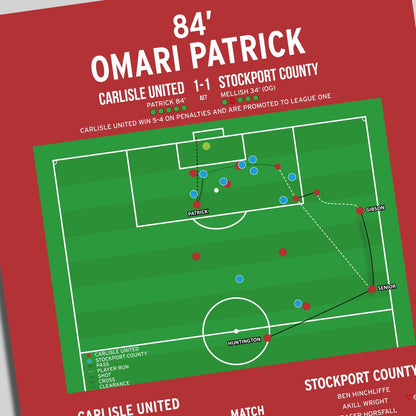 Omari Patrick Goal – Carlisle United vs Stockport County – League Two Play-Off Final 2023