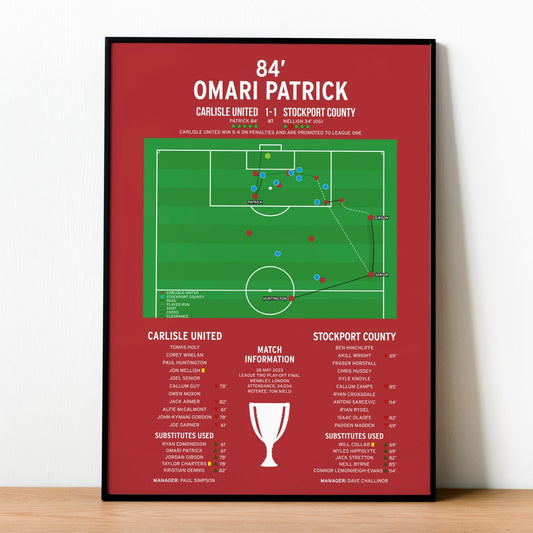 Omari Patrick Goal – Carlisle United vs Stockport County – League Two Play-Off Final 2023