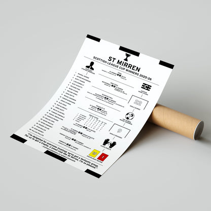 St Mirren 2025-26 Scottish League Cup Winning Poster
