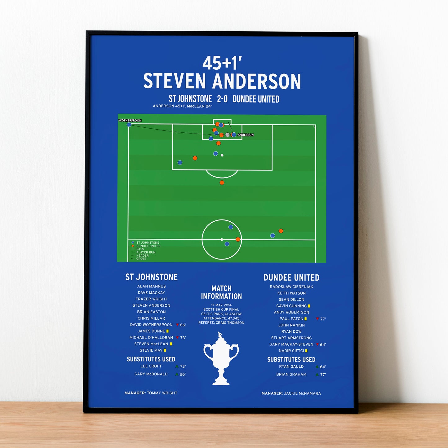 Steven Anderson Goal – St Johnstone vs Dundee United – Scottish Cup Final 2014